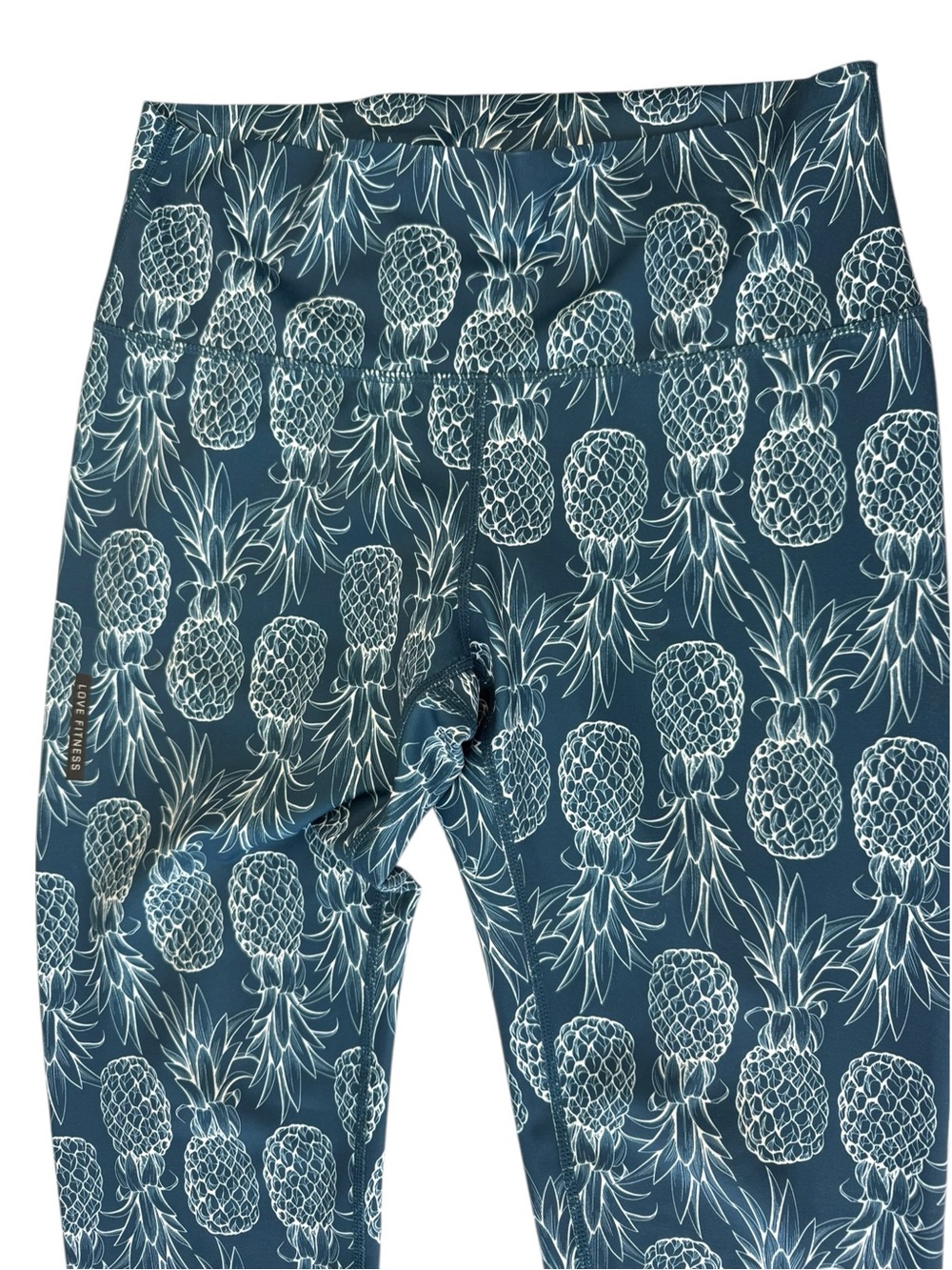 Women’s Pineapple Print Teal Leggings XL Love Fitness Apparel
